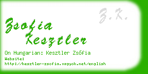 zsofia kesztler business card